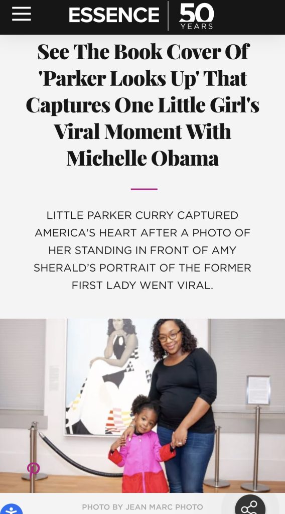 Essence: Parker Looks Up, with Michelle Obama