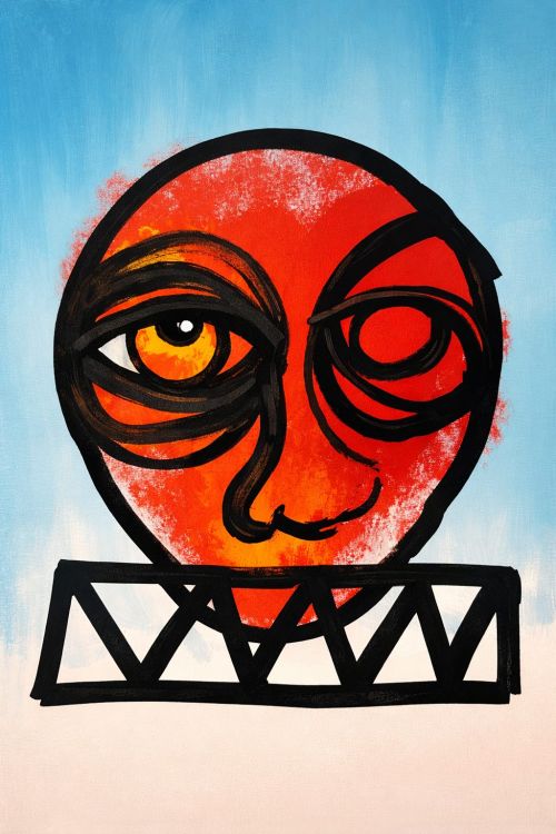 Red face painting by JeanMarc